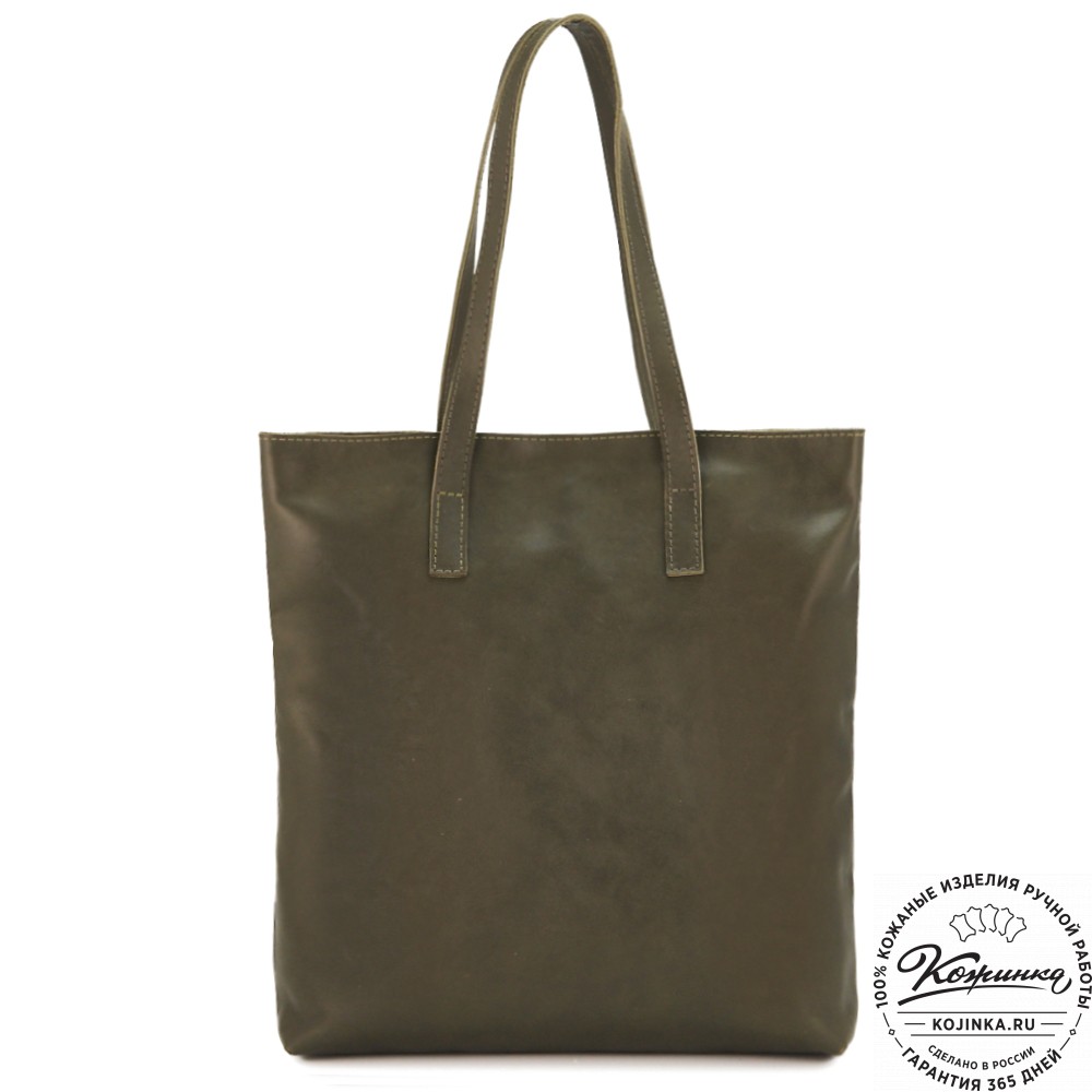 Женская кожаная сумка "Монреаль Нью" (хаки гладкая кожа)